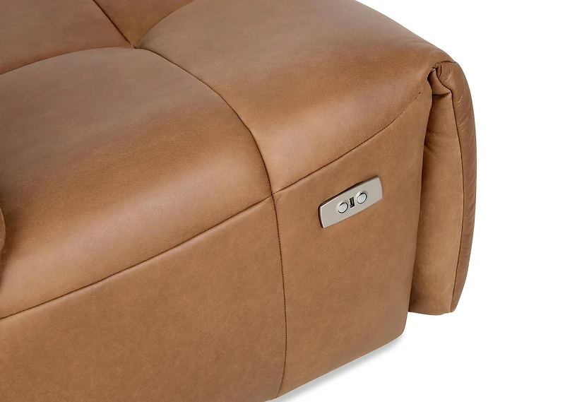 Durin Leather Power Recliner -Rin Cognac
