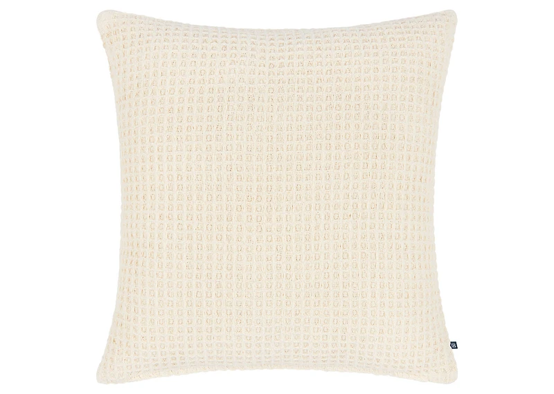 Edgell Cotton Waffle Pillow 20x20 Ivory