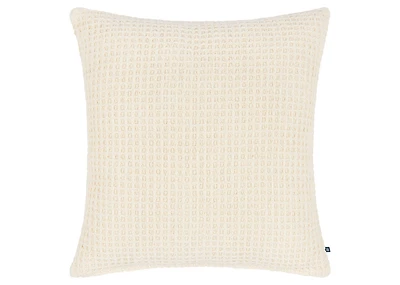 Edgell Cotton Waffle Pillow 20x20 Ivory