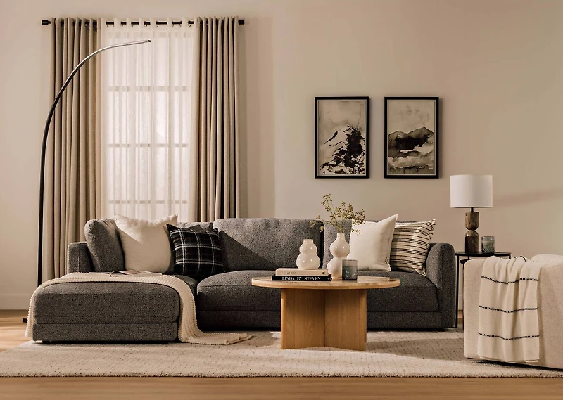 Tyne LED Arc Floor Lamp Black