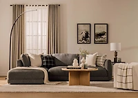 Tyne LED Arc Floor Lamp Black