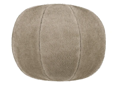 Tia Faux Fur Round Pillow Mushroom