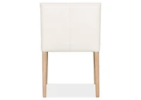 Marciona Lthr Dining Chair -Forega Wht