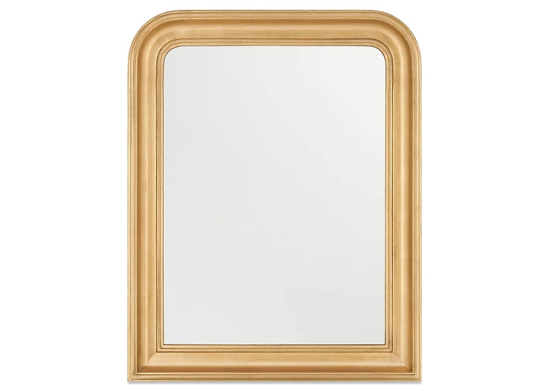 Yvonne Mantle Mirror Antiqued Brass