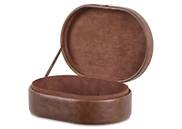 Tessa Storage Box Oval Large Cognac