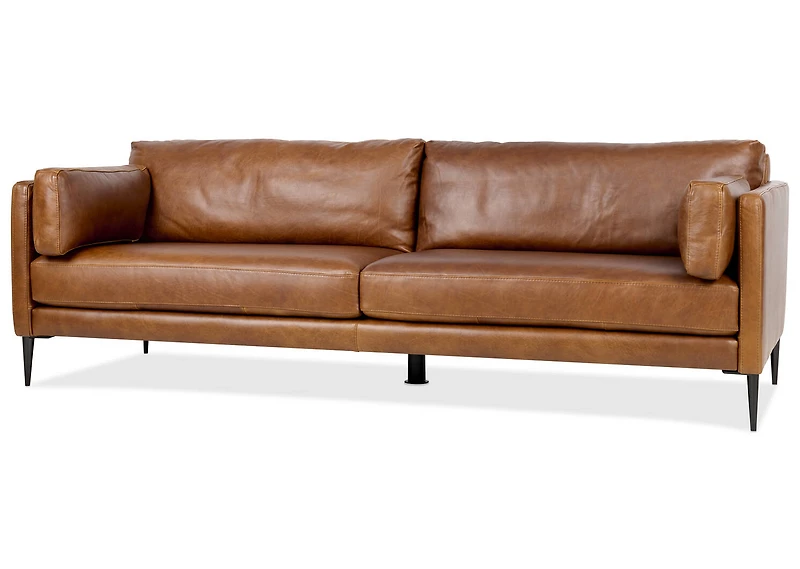 Valerio Leather Sofa -Leon Maple