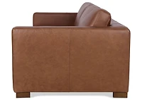 Gaetano Leather Sofa -Saddle Brown