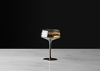 Abie Coupe Glass Topaz/Cognac