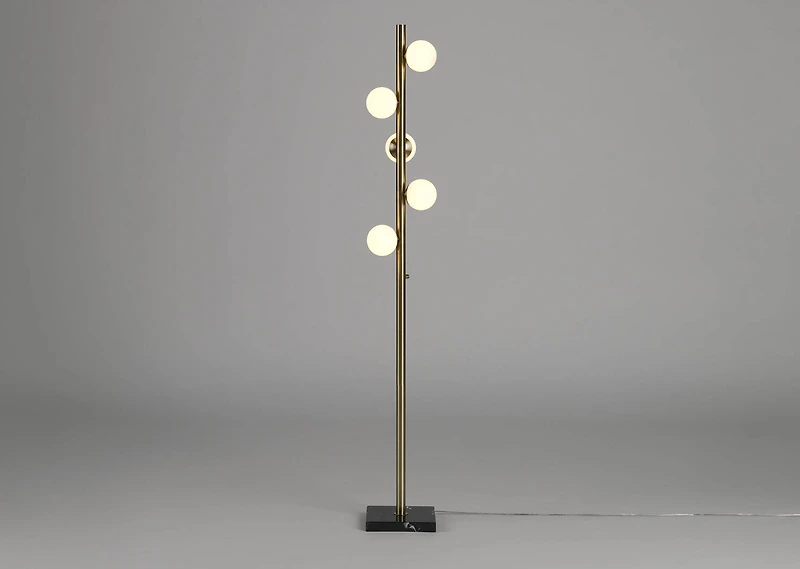 Leary LED Floor Lamp Brass