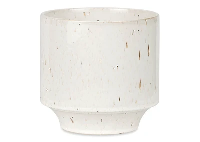 Fleur Planter Small Speckled White