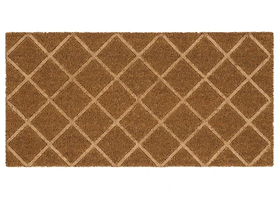 Bordered Diamond Doormat Natural