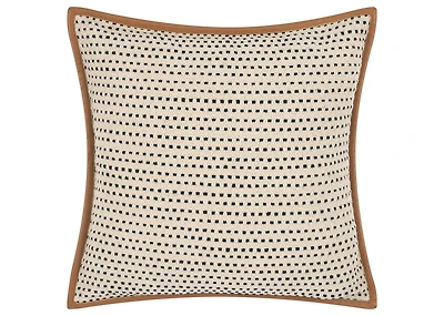 Lorah Cotton Pillow 20x20 Ivory/Brn