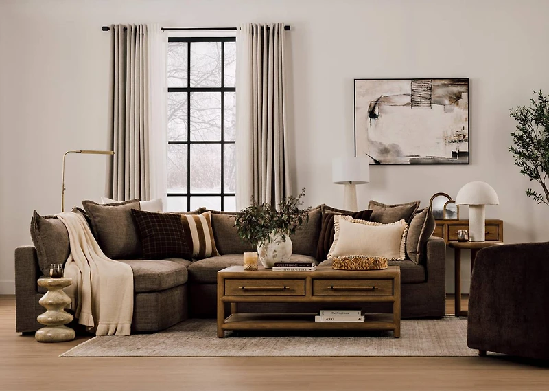 Eloise Sectional RCF -Nile Mushroom