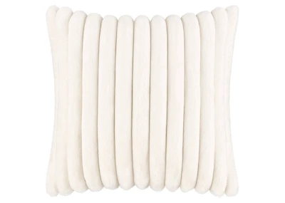 Moritz Faux Fur Pillow 24x24 Ivory