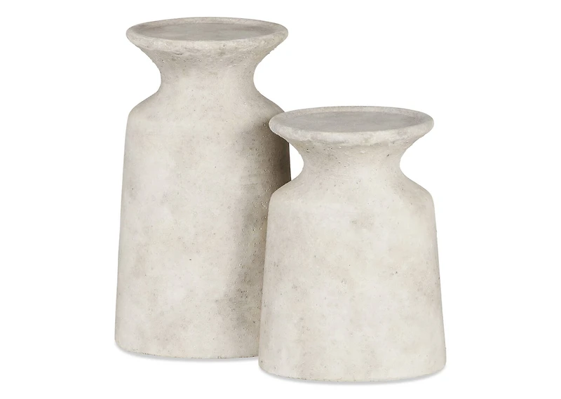 Cillian Candle Holder Short White