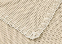 Chelsie Throw Sand/White