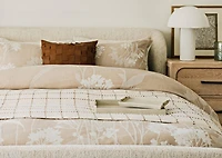 Hendricks Cotton Check Throw Nat/Caramel