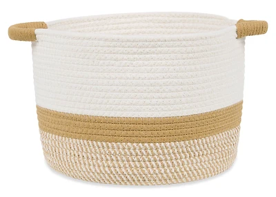 Rosio Basket Small Ivory/Tan