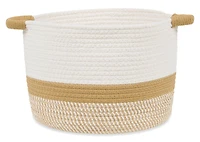 Rosio Basket Small Ivory/Tan