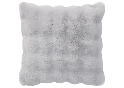 Zoey Faux Fur Pillow 20x20 Light Grey