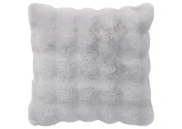 Zoey Faux Fur Pillow 20x20 Light Grey