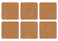 Riva Coaster Set with Holder Tan