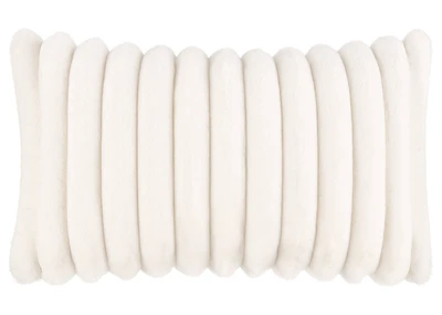 Moritz Faux Fur Pillow 14x24 Ivory