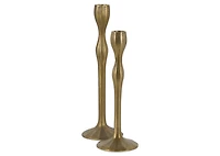 Ryah Candle Holder Tall Antiqued Brass