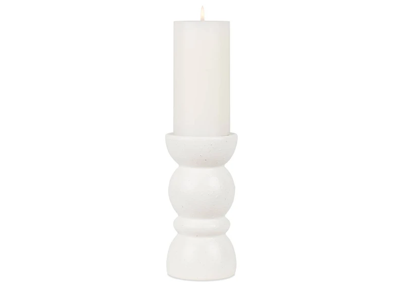 Emile Candle Holder Short White