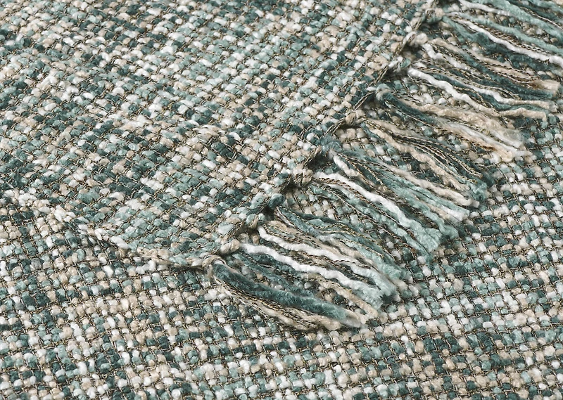 Betina Throw White/Blue/Pond