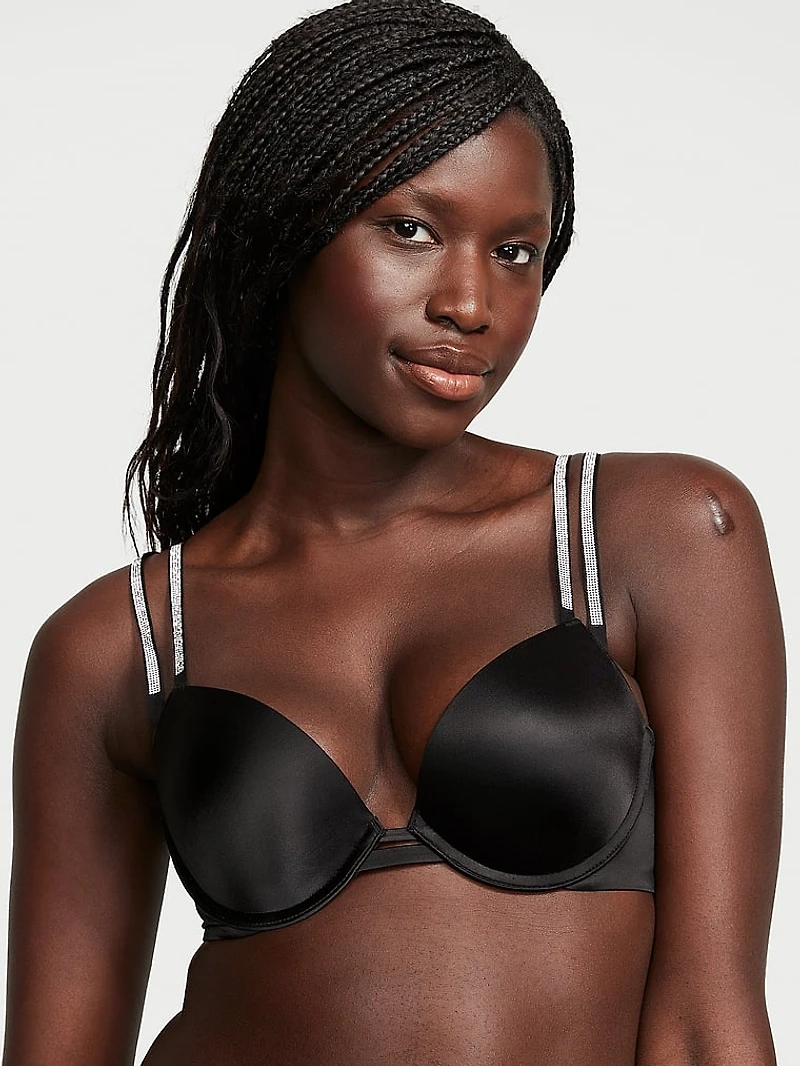 Shine Strap Smooth Push-Up Bra