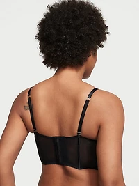 Cherry Embroidery Quarter-Cup Corset Top