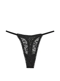 Lace Strappy-Back String Thong Panty