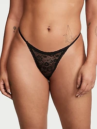 Lace Strappy-Back String Thong Panty