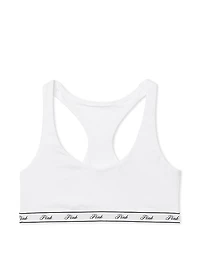 Logo Cotton Racerback Bralette