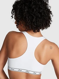 Logo Cotton Racerback Bralette