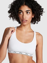 Logo Cotton Racerback Bralette