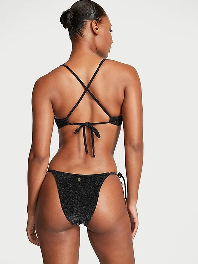 Shimmer Side-Tie Brazilian Bikini Bottom