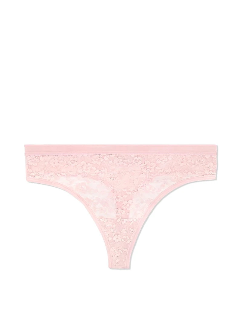 Smooth Lace High Cut Thong