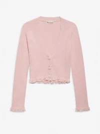 Soft Ribbed Cropped Cardigan