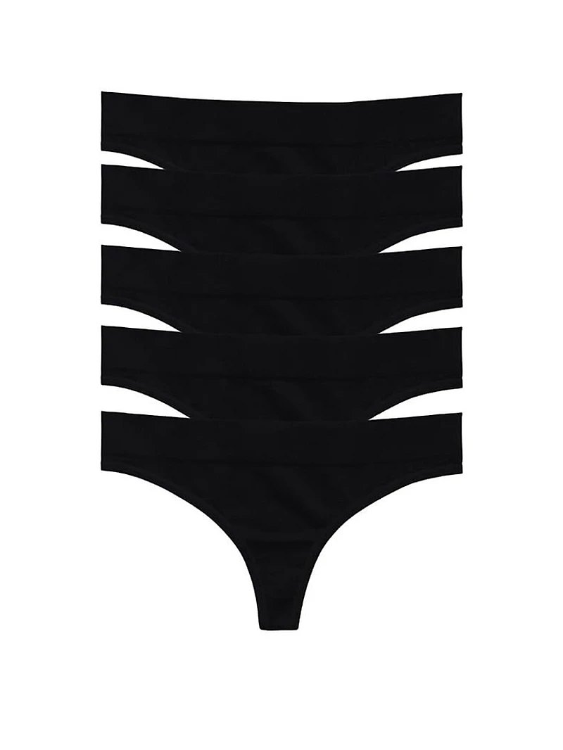 5-Pack Regular Rise Thong Panties