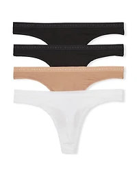 4-Pack Stretch Cotton Thong Panties