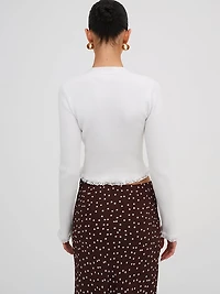 Soft Ribbed Cropped Cardigan