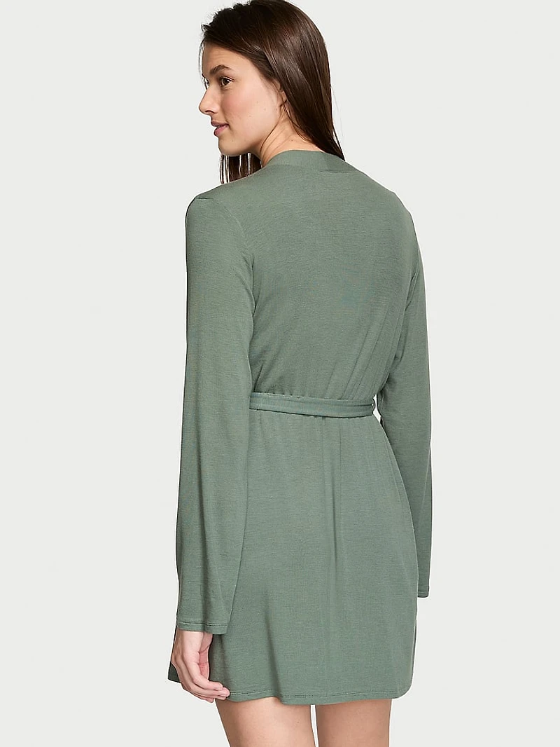 Ribbed Modal Short Robe