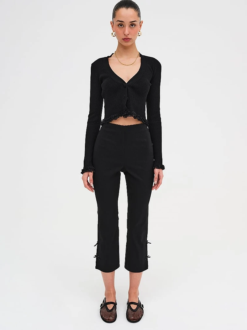Soft Ribbed Cropped Cardigan