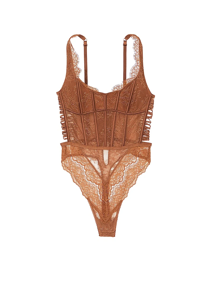 Sugar Coated Rhinestone Wicked Corset Teddy