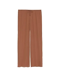 Beachwear Sheer Crinkle Wide-Leg Pants