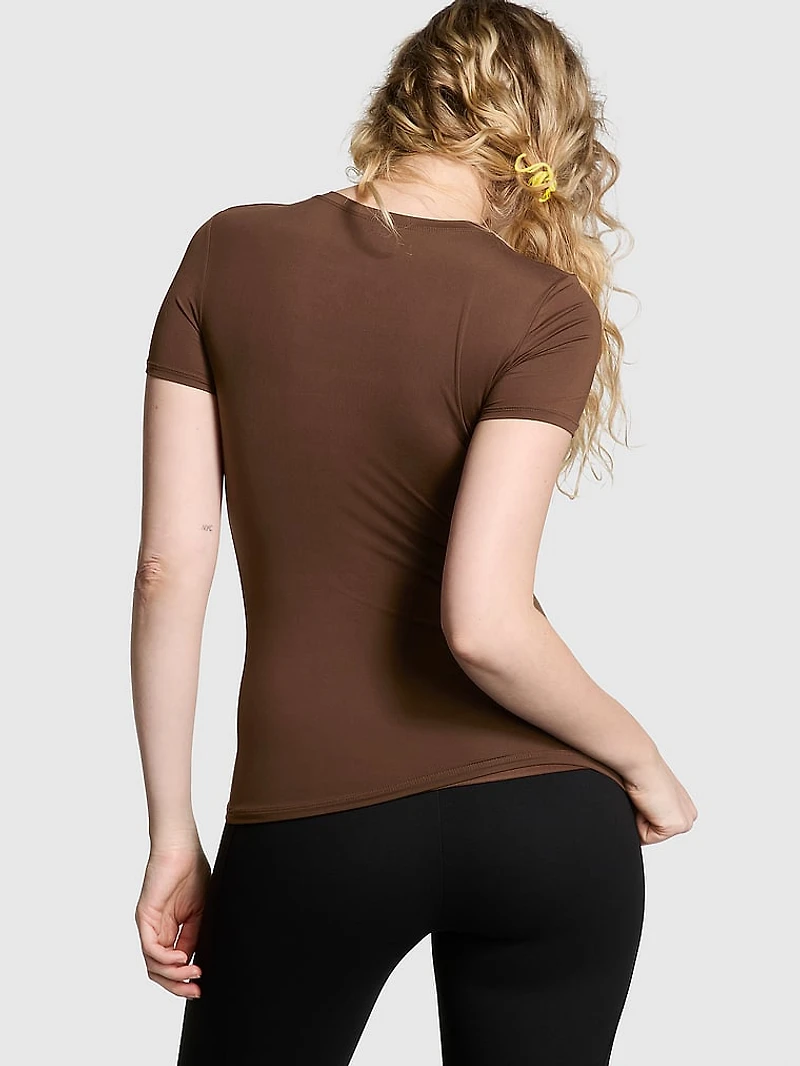 Base Leopard Mesh Short- Sleeve Tee
