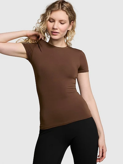 Base Leopard Mesh Short- Sleeve Tee