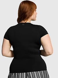 Base Daisy Sheer Short-Sleeve Tee